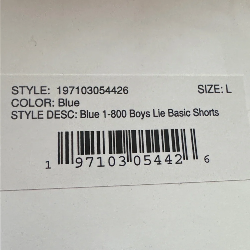 Light BLUE 1-800 BOYS LIE BASIC SHORTS sweatpant cotton L - Picture 5 of 5
